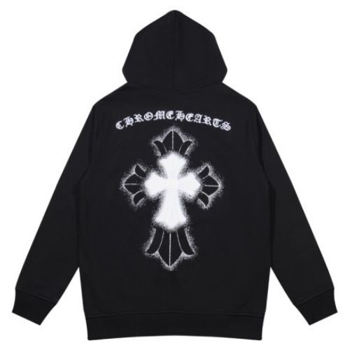 Chrome-Hearts-Black-Cross-Hoodie_ Chrome Hearts Black Cross Hoodie