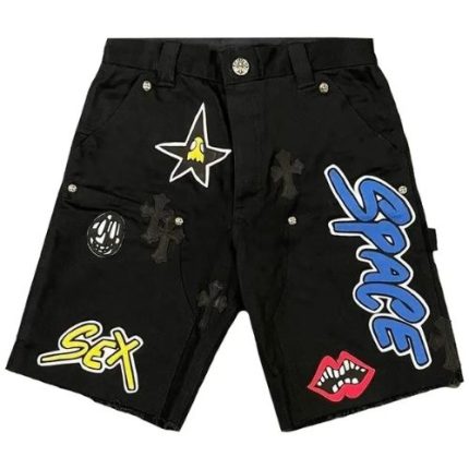 Chrome Hearts Matty Boy Patch Carpenter Shorts Black Multicolor